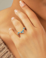 Mylah CZ & Enamel Arch Ring by Sterling Forever