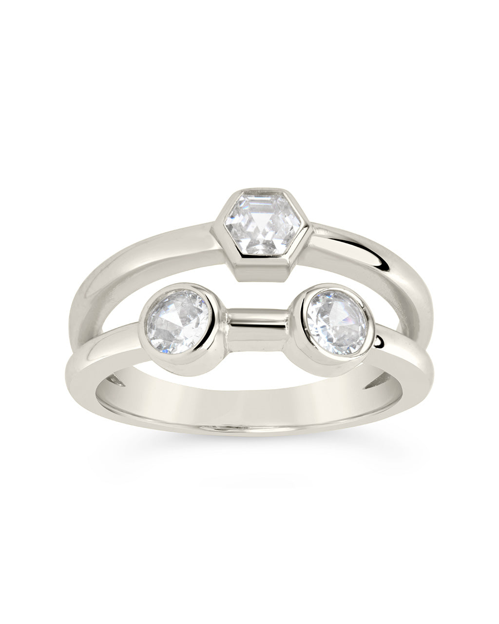 Lou Triple CZ Ring by Sterling Forever