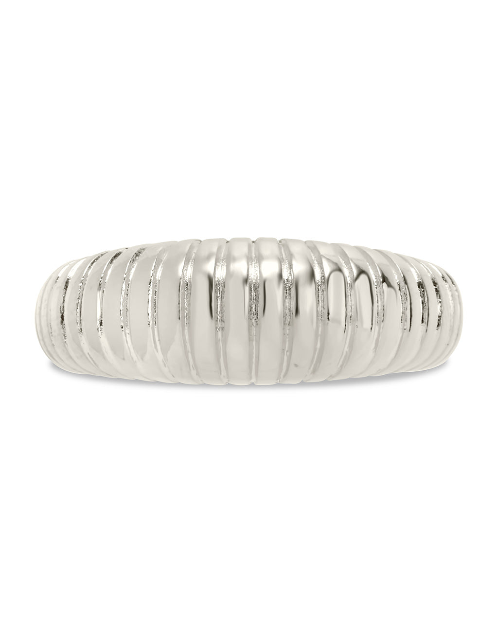 Ribbed Open Bombe Ring by Sterling Forever