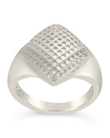 Aldari Textured Signet Ring by Sterling Forever