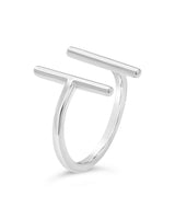 Sterling Silver Parallel Bar Ring by Sterling Forever