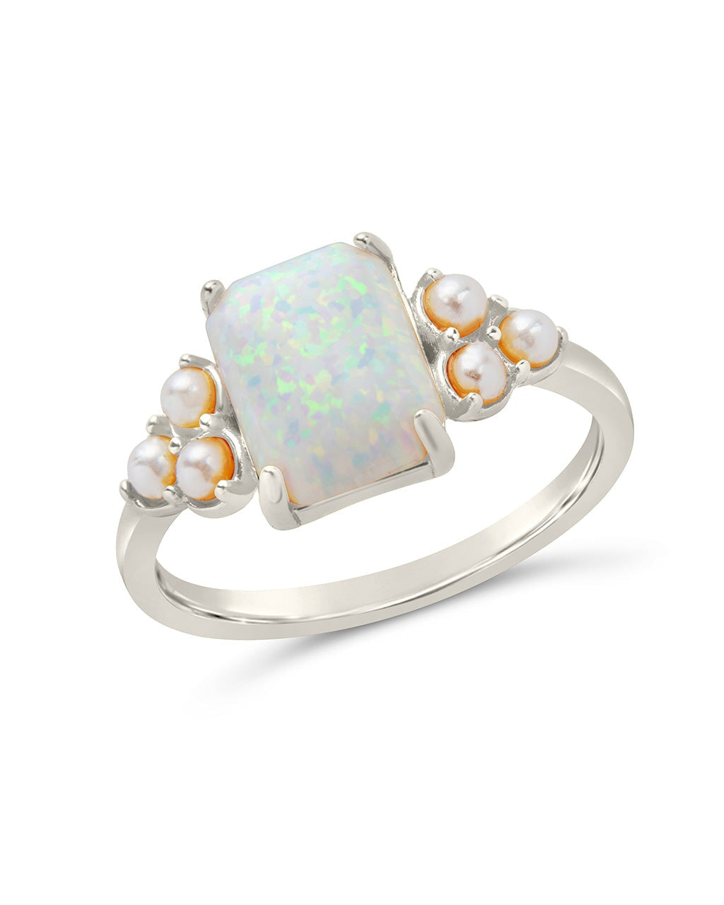 Lana Pearl & Opal Ring by Sterling Forever