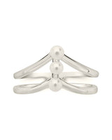 Sterling Silver Triple Pearl Stack Ring by Sterling Forever