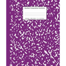 Marbled Composition Notebook: Purple Marble Wide Ruled Paper Subject Book