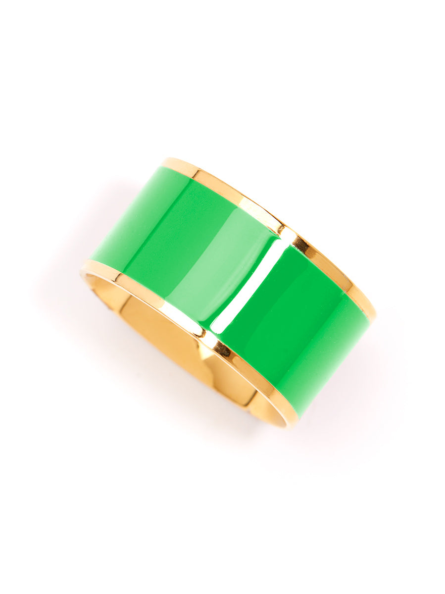 Cora Large Enamel Ring by ZENZII