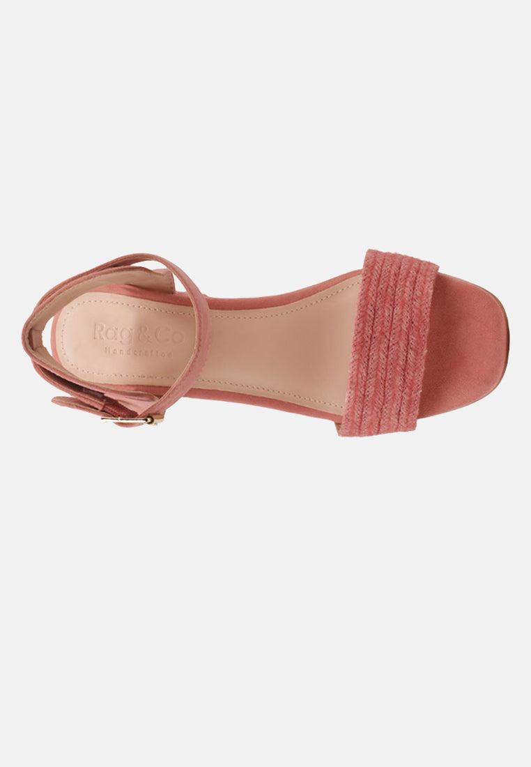 rayna braided jute strap and suede sandal by London Rag