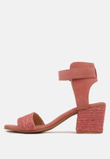 rayna braided jute strap and suede sandal by London Rag