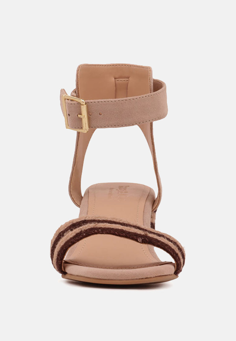 rayna braided jute strap and suede sandal by London Rag