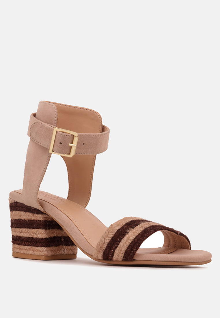 rayna braided jute strap and suede sandal by London Rag