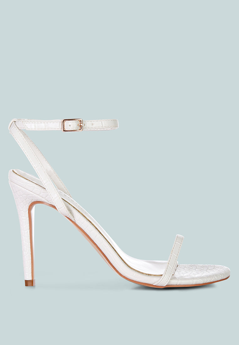 blondes croc high heeled sandal by London Rag