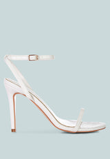 blondes croc high heeled sandal by London Rag