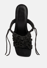 beroe braided handcrafted lace up sandal by London Rag