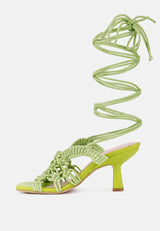 beroe braided handcrafted lace up sandal by London Rag