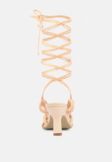 beroe braided handcrafted lace up sandal by London Rag