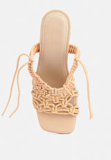 beroe braided handcrafted lace up sandal by London Rag