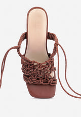 beroe braided handcrafted lace up sandal by London Rag