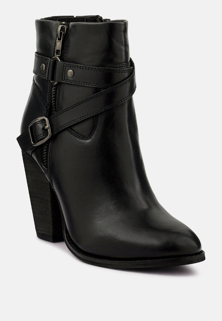 cat-track leather ankle boots by London Rag