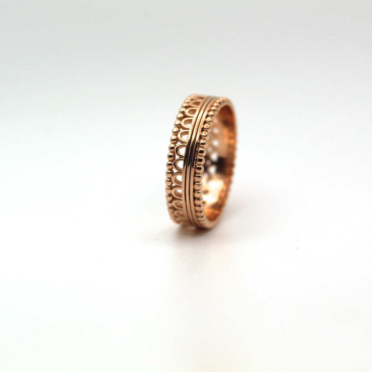 14k Antique Lace Pattern Gold Ring by VicStoneNYC Fine Jewelry