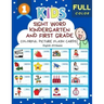 Sight Word Kindergarten and First Grade Colorful Picture Flash Cards English Afrikaans: Learning to read basic vocabulary card games. Improve reading