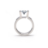 RG074MW B.Tiff Tension 1 ct Moissanite Round Solitaire Engagement Ring by B.Tiff New York