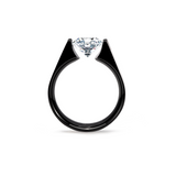 RG093B B.Tiff Black 2 ct Round Solitaire Engagement Ring by B.Tiff New York