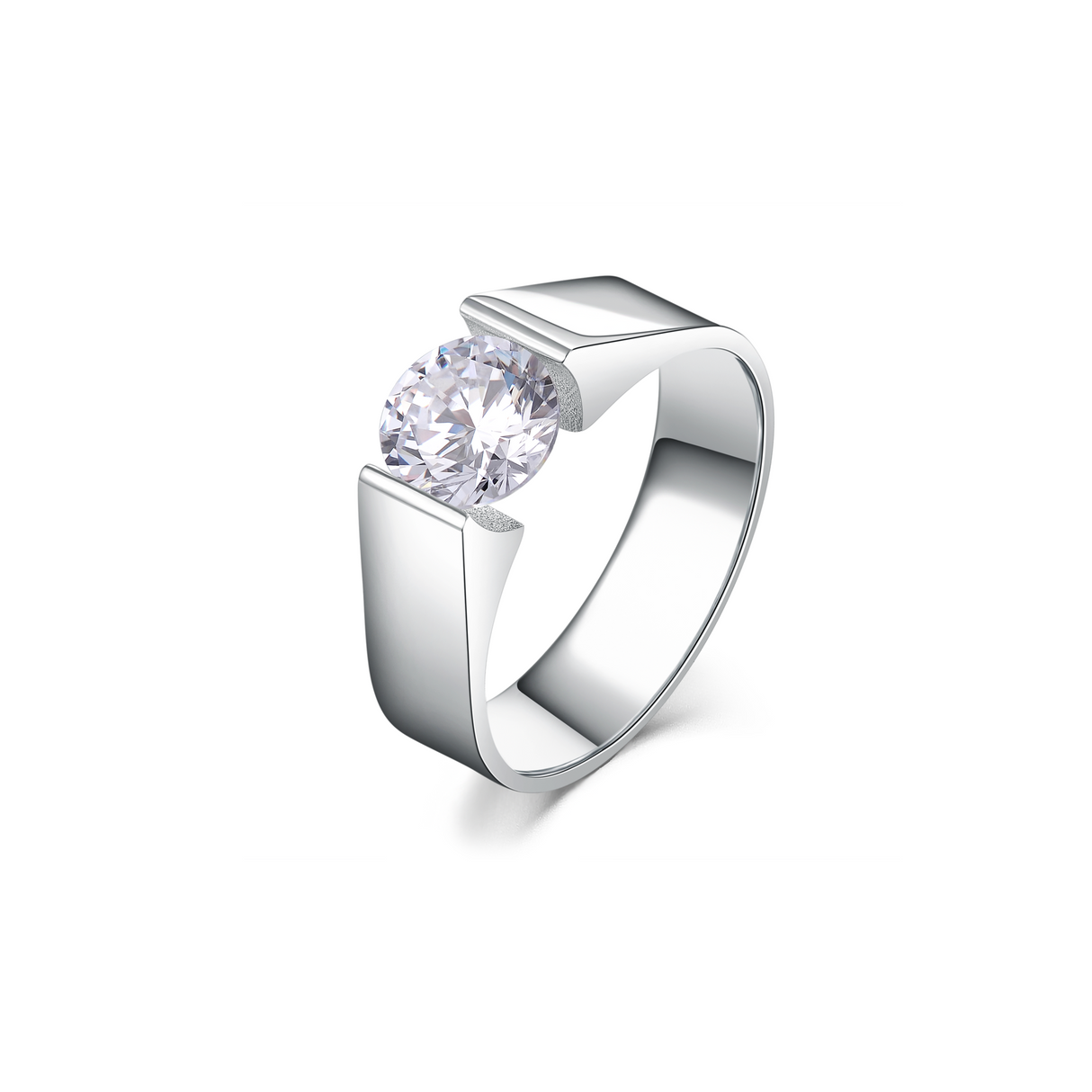 RG093W B.Tiff 2 ct Round Solitaire Engagement Ring by B.Tiff New York