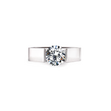 RG093MW B.Tiff 2 ct Moissanite Round Solitaire Engagement Ring by B.Tiff New York