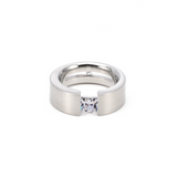 RG094W B.Tiff Tension 1 ct Princess Cut Solitaire Ring by B.Tiff New York