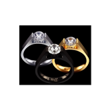 RG096G B.Tiff Gold Tension .75 ct Round Solitaire Engagement Ring by B.Tiff New York