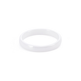 RG103W B.Tiff Plain White Ceramic Ring [Thin Band] by B.Tiff New York