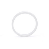 RG103W B.Tiff Plain White Ceramic Ring [Thin Band] by B.Tiff New York