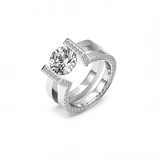 RG108W B.Tiff 2 ct Round Solitaire Interlocking Engagement Ring by B.Tiff New York