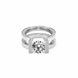 RG108W B.Tiff 2 ct Round Solitaire Interlocking Engagement Ring by B.Tiff New York