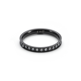 RG111B B.Tiff Black Stacking .01 ct Eternity Ring [Thin Band] by B.Tiff New York