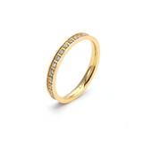 RG111G B.Tiff Gold Stacking .01 ct Eternity Ring [Thin Band] by B.Tiff New York