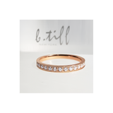 RG111RG B.Tiff Rose Gold Stacking .01 ct Eternity Ring [Thin Band] by B.Tiff New York