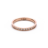 RG111RG B.Tiff Rose Gold Stacking .01 ct Eternity Ring [Thin Band] by B.Tiff New York