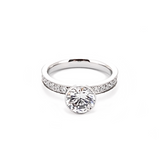 RG112W B.Tiff 2 ct Solitaire Pave Engagement Ring [Thin Band] by B.Tiff New York