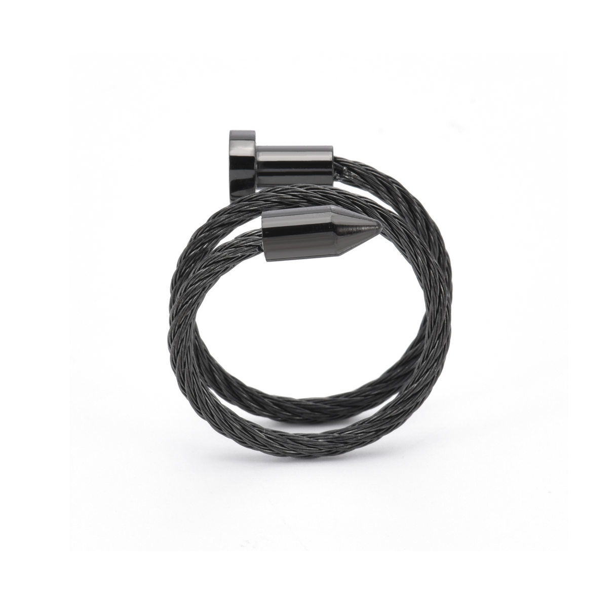 RG116B B.Tiff Black Pointe Cable Adjustable Ring by B.Tiff New York