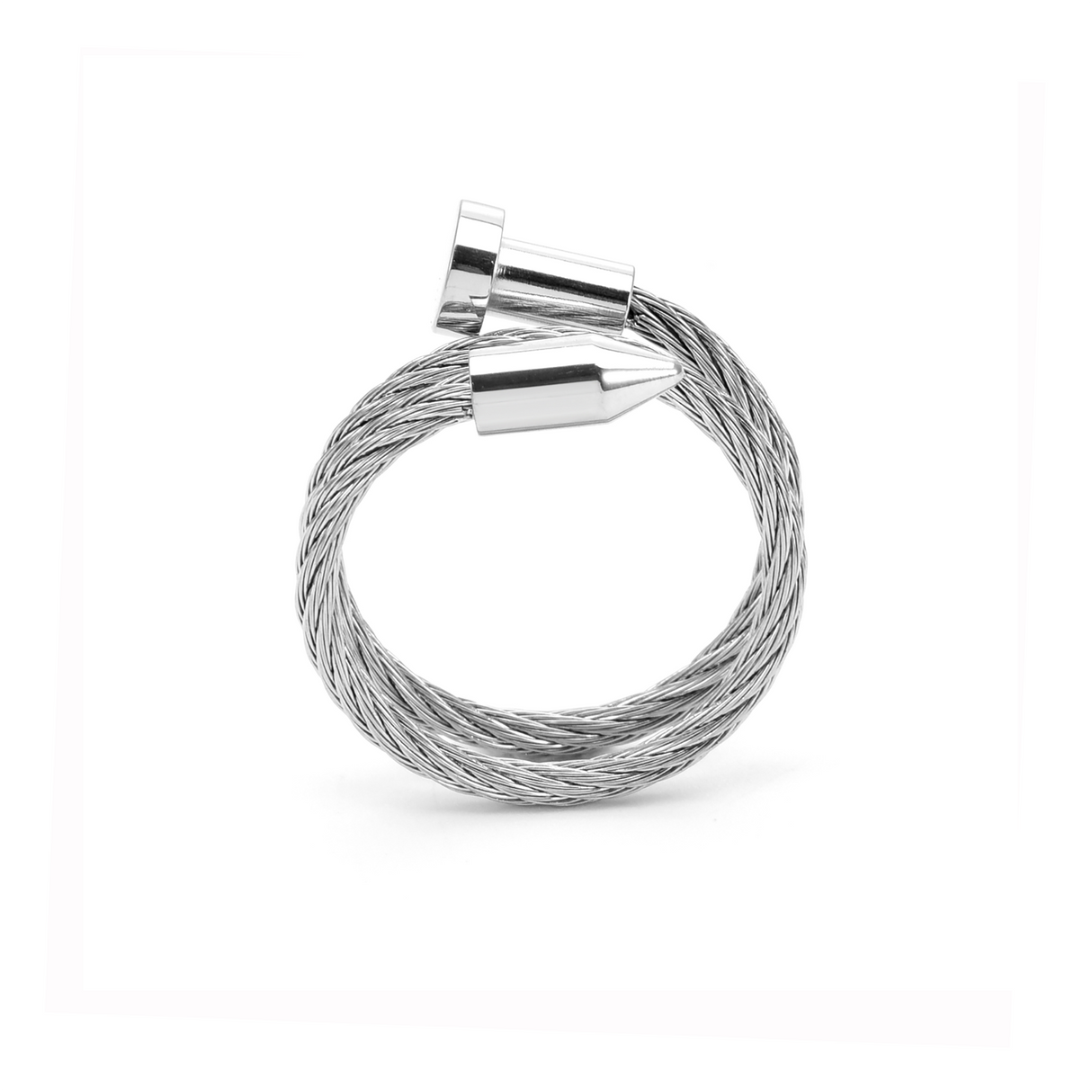 RG116W B.Tiff Pointe Cable Adjustable Ring by B.Tiff New York