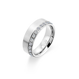 RG118W B.Tiff Offset Row Wide Eternity Ring by B.Tiff New York