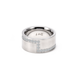 RG129W B.Tiff .02 ct Cross Body Ring [Wide Band] by B.Tiff New York