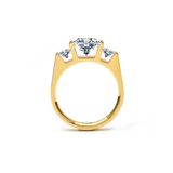 RG206G B.Tiff Tension Gold 2 ct Cushion Cut with Emeralds Engagement Ring by B.Tiff New York