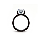 RG228B B.Tiff Black 2 ct Cushion Cut Engagement Ring by B.Tiff New York