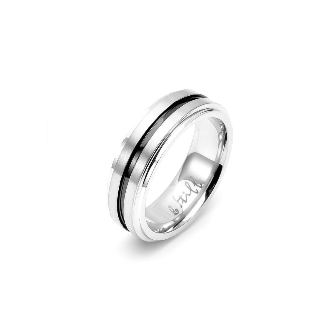 RG303B B.Tiff Black Enamel Bearing Ring by B.Tiff New York