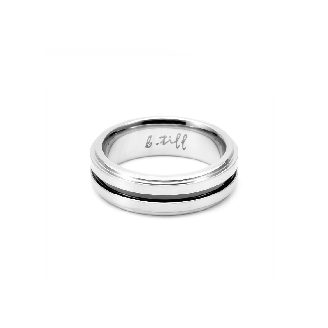 RG303B B.Tiff Black Enamel Bearing Ring by B.Tiff New York