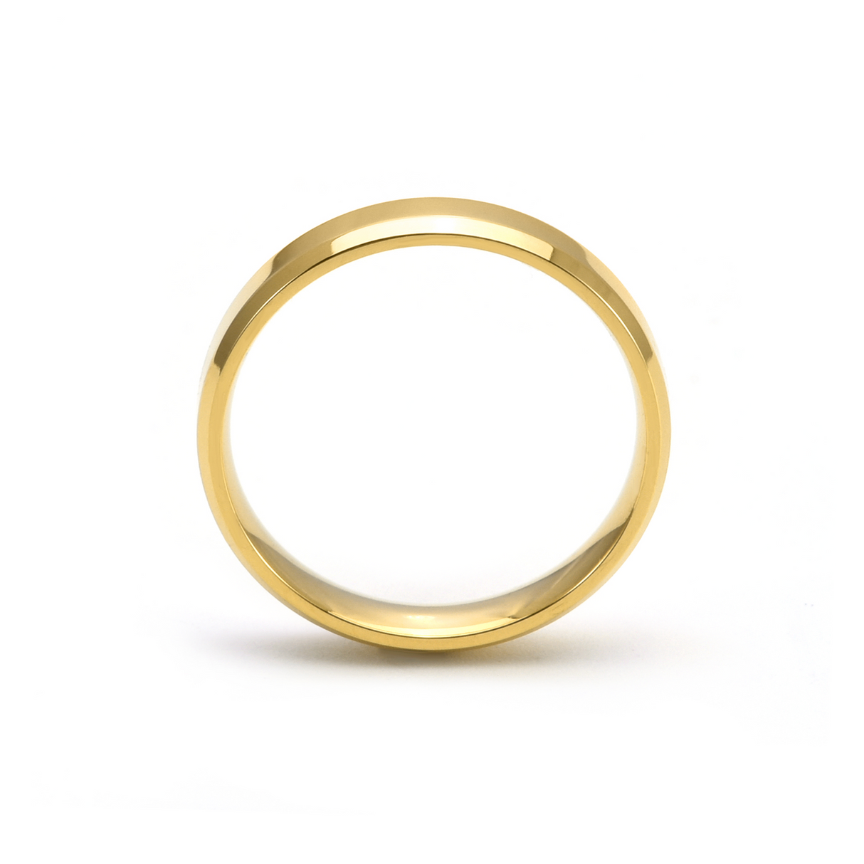 RG401G B.Tiff Gold Plated High Polish Beveled Edge Ring by B.Tiff New York