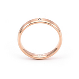 RG403RG B.Tiff Rose Gold Pavé Beveled Edge Ring by B.Tiff New York