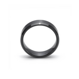 RG602B B.Tiff Black 2-Tone Beveled Edge High Tech Ceramic Ring by B.Tiff New York