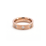 RG808RG B.Tiff Rose Gold 8-Stone Pave Ring by B.Tiff New York